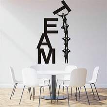 1pc Inspirational Wall Sticker, Team Work Self-Adhesive Stickers, Study Classroom Bedroom Office School Decoration Home - C - View 6