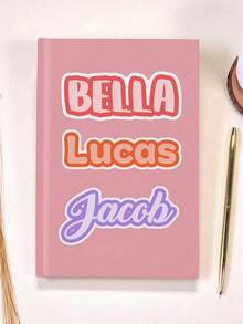 100/50/20/10/1 Pc Customized Name - Cartoon Font - Colorful Styles, Suitable For Laptops, Water Bottles, Holiday Gifts, Notebook Stickers, Candy/Baking Decorations, School Supplies. Versatile, Decorative, Reusable, Personalized Gift, Back To School - Multicolor - View 4