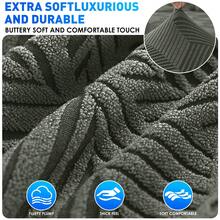 YSTYLE 1/2/3/4-Sitzer Stretch-Sofabezug mit Armlehnen, modern, dick, Polyester, fleckenabweisend, rutschfest, waschbar, für Wohnzimmer, Büro, Hotel - Armeegrün - Übersicht 3