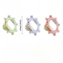 Creative Spiral Latch Hanging Cage Rotating Toy, Parrot Bird Toy With Sound, Mirror, Chewing, Entertaining & Intellectual Stimulation, Rotating Wheel For Tiger Parrot - Multicolor - View 2
