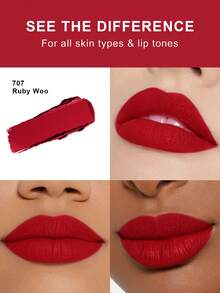 MAC 復古霧面唇膏 - 707 Ruby Woo - 淨重 0.10 Oz/3g - #707 Ruby Woo - 查看 8
