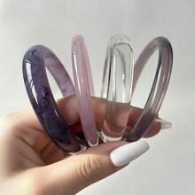 Bộ 4 vòng tay acrylic tròn kiểu retro thanh lịch dành cho nữ, thiết kế đơn giản thời trang, phù hợp cho trang phục thường ngày và các dịp lễ hội. - Nhiều màu K - Xem 6