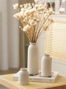 Small Vase Decor, Modern Bohemian Farmhouse Style, Suitable For Pampas Grass And Dried Flowers, Distressed Finish, Minimalist Modern Home Decor, Dining Table, Bookshelf, Entryway And Centerpiece - 1PC - View 2