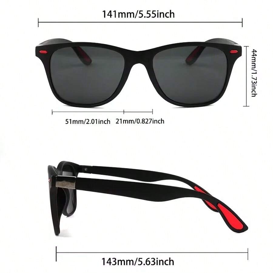 1pc Men's Super Cool Glasses, Fashionable Box Style, Design, Eye-Catching And Comfortable To Wear, Perfect For Daily Commuting Decoration, Men's Business And Leisure Dual-Use Glasses - One Size - View 1