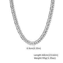 1件 3mm/5mm/7mm/9mm 不鏽鋼鍊條項鍊，極簡時尚男士項鍊，粗/細鍊條，黑色/金色/銀色，防水飾品，送給男朋友/父親的禮物，中性，夏季配件 - NC1982 - 查看 14