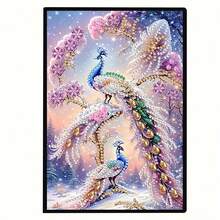 DIY 5D Diamond Painting Kit - Peacock Pattern Notebook Memo Box - Unique Handmade Gift, Diamond Art Set, Asymmetrical Round Shape, Unique Handmade Gift For Office And Home Desk - BJ071 - View 6