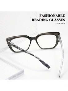 1pc New Fashion Women's Reading Glasses, Butterfly Frame Design With Floral Spring Temples, Classic With Fashionable Touch, Comfortable Daily Reading Glasses - Royal Blue - View 3