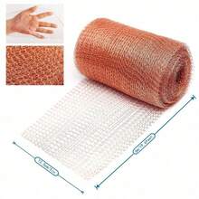 Kupferdrahtgeflecht Schneckenschutz 6m X 12,7cm, Kupfer Netz Garten, Nagerschutz Gitter, Insektenschutz Drahtmesh, Flexibel & Elastisch, Rostfrei & Langlebig, Für Garten, Beete, Pflanzenschutz, Outdoor Schädlingsabwehr - Mokka-Braun - Übersicht 3