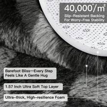 Sour Lemon Rugs Living Room 200x300cm, Grey Area Rugs For Bedroom, Washable Anti Slip Extra Large Shaggy Soft Rug Fluffy Modern Floor Carpets Mat Beside Carpet, Long Runner Rug For Hallway - Black & Gray Diagonal Checkered - View 3
