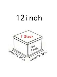 1套蛋糕盒 DIY萬聖節/聖誕派對禮品包裝盒/收納盒 附隨機緞帶，生日派對禮物、婚禮蛋糕、糕點、花束、收藏防塵展示、零食禮品包裝盒 - 白色 - 查看 30