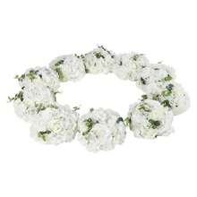 WOBENFOG 10Pcs Artificial Flower Ball, Artificial Flower Balls For Wedding Centerpieces,  15.7" White Fake Flower Ball Arrangement Bouquet For  Wedding Party Home Decor - 白色 - 查看 4