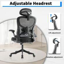 Ergonomic Computer Chair, Adjustable Desk Chair, Thickened Cushion Chair, Suitable For Offices And Entertainment - Black - View 4