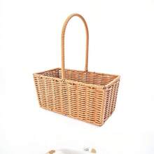 1個仿藤編花籃,紀念品禮品籃,鮮花插花籃,家居生活收納籃,手工仿藤編花籃,手編籃,田園風收納籃,收納架,花架 & 花籃,藤編手提籃,花籃,花盆,插花籃,田園手提籃,婚禮紀念品--手提花籃,手提水果籃,給家人和朋友的禮物,節日禮物,開學禮物,宿舍裝飾收納 - 彩色 - 查看 9