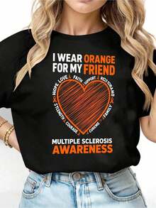 I'm Wearing Orange For My Friend With Multiple Sclerosis -2 Breathable And Comfortable - Black - View 2