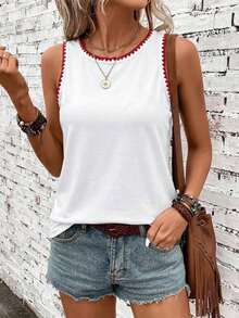LUNE Camiseta sin mangas de cuello redondo 95% casual y cómoda para mujer - Multicolor - Ver 4