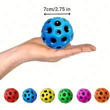1pc High Elasticity Sensory Toy Ball, Fun Stress Relief Toy, Outdoor Game Ball Suitable For Children, Perfect Gift For Christmas, Halloween, Thanksgiving - Multicolor - View 7