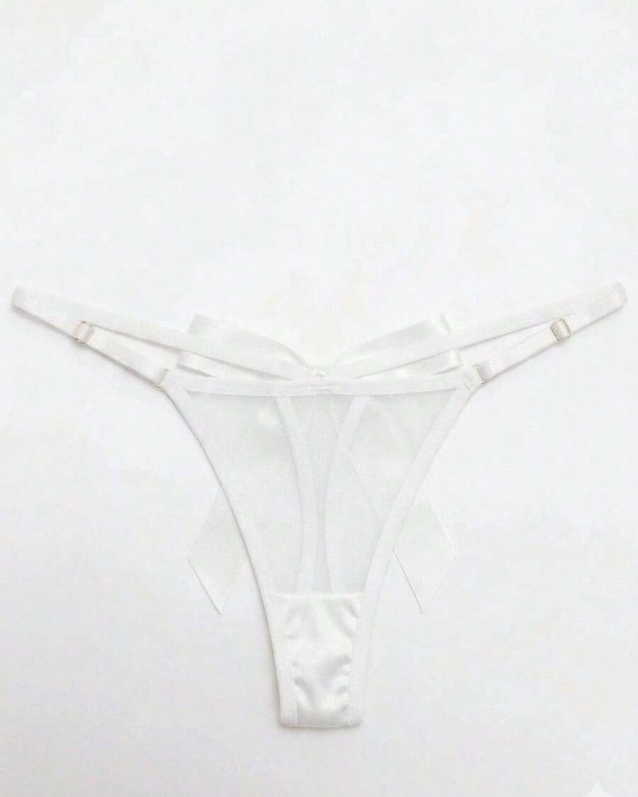 Panties With Bow, One Size Fits All. - 白色 - 查看 1