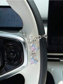 Colgante de cadena para colgar en el coche con diseño de mariposa - A - Ver 9