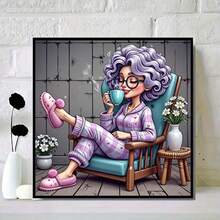 1pc [30*30cm/11.8*11.8in][40*40cm/15.7*15.7in]5D Acrylic Diamond Painting Kit, Cartoon Pattern, Suitable For Adult Beginners DIY Mosaic Diamond Art, Full Drill Handmade DIY Diamond Painting, Applicable For Living Room, Bedroom, Office Wall Decor Hanging Painting, Surprise Art Home Decor Gift For Family And Friends - No Frame - View 2