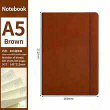 Set di quaderni rilegati in copertina rigida A5/A7 - Copertina in pelle PU, 200 pagine/100 pagine, adatto per scuola, università, lavoro, viaggio - Quaderno a righe, comodo per prendere appunti - Quaderno A5 - Visualizzare 13