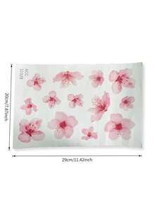 1 Roll Warm Pink Sakura Bathroom Sticker - Watercolor Floral Sticker, Self-Adhesive Removable PVC Material Bathroom Sink Surface Decorative Sticker, Elegant Spring Style Bathroom Decor - Multiple Styles - View 11