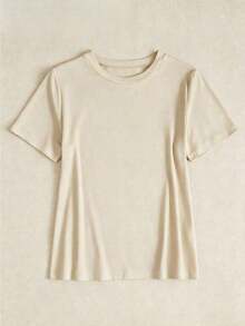Women's 100% Cotton Graphic Graphic T-Shirt With Double Print "If I'm In A Bad Mood, Please Go Back To The Beach" And "Salty", Casual And Oversized Summer Style | Summer Clothes | Holiday Outfits Pure Cotton T-Shirt 100% Cotton 100% Cotton - 杏 - 查看 5