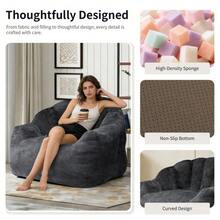 Round Ergonomic Pouf That Conforms To The Contours Of The Body For Optimal Relaxation And Comfort At Home. - 黑色 - 查看 3