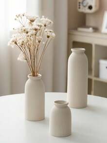 Small Vase Decor, Modern Bohemian Farmhouse Style, Suitable For Pampas Grass And Dried Flowers, Distressed Finish, Minimalist Modern Home Decor, Dining Table, Bookshelf, Entryway And Centerpiece - 1PC - View 9