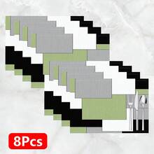 1 pièce/4 pièces/6 pièces/8 pièces, Décoration d'intérieur, Nappes de table en lin imprimées de motifs de style, Convient pour la table à manger, Décoration toutes saisons pour le printemps, l'été, l'automne, l'hiver, Nappes de table de style moderne lavables, Décoration de pièce, Nappes de table, Sous-verres, Nappes de table de cuisine et de salle à manger, Décoration de fête intérieure et extérieure, Décoration d'intérieur, Cadeau idéal - Multicolore - Voir 16