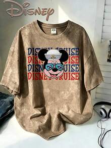 Disney Oversize Round Neck Washed T-Shirt With Disney Mickey Mouse Print, Disneyland, Disney Animal Kingdom, Disney Family Vacation Trip, Summer Outfits For Women, Vacation Outfits Women, Dresses,, Dresses For Women, Summer Clothes, Summer Tops, Capris For Women, Rompers For Women, Jeans For Women, Jorts, Graphic Tees Women, Tank Tops Women, Dresses For Women Summer, Summer Tops, Summer Clothes, Summer, Swimsuits For Woman, Bathing Suits For Women, Bikinis, White Tank Top, Women Sweatshirts & Hoodies, Cord Sets For Women, Trajes Elegantes De Mujer, Conjuntos De Dos Piezas Para Mujer, Skirt Two Piece Set, Conjuntos De Mujer, Blusas, Trajes De Mujer Casual, Free Shipping, Co Ords Sets Women, Faldas - Màu Khaki - Xem 1