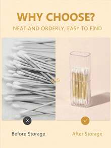 3pcs/Set Square Acrylic Toothpick Holder, Transparent Storage Box, Small Jewelry Organizer, Swab Dispenser, Flip-Top Swab Organizer, Plastic Box For Swabs, Toothpicks, Dental Floss, Suitable For Bathroom, Desk, Vanity, Portable, Dust-Proof, Household, Makeup Tools, Carry-On - Multicolor - View 5