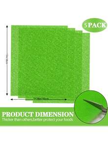 5pcs Cuttable Refrigerator Liners, Washable Non-Slip Fridge Mats For Kitchen Cabinets, Drawers, Shelves Protection - View 7
