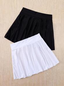 2 Paquetes de Cubre-Traje de Baño con Volantes para Playa de Verano - Blanco y Negro - Ver 2