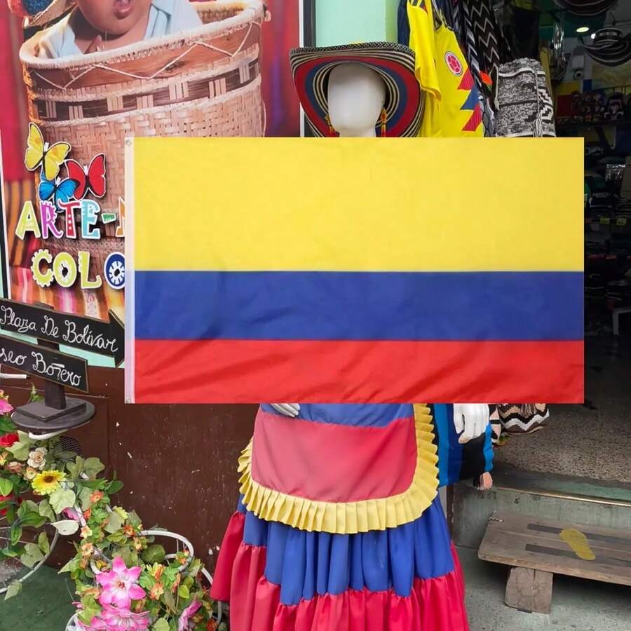 1 chiếc cờ quốc gia Colombia, cờ World Cup 2026, cờ cầm tay cho cổ động viên, cờ bóng đá, cờ lễ hội, cờ treo trận đấu, trang trí ngoài trời, cờ sân vườn, trang trí nhà hàng Colombia - A - Xem 1