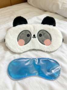 Reusable Ice Gel Filled Soft Panda Eye Mask, Adjustable Blackout Eye Mask Suitable For Sleep, Travel And Night Shifts - Eye Mask/water Bag - View 1