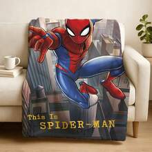 2pcs S Pidey And His Amazing Friends Fleece Blanket Versatile Multi-Purpose Soft Cozy Spider-Man Throw Blanket For Sofa Bed Living Room Couch Travel Camping Office Nap Car Decorative Warm Cartoon Plush Blanket Marvel Fans Gift - Multicolor - View 3