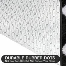 Sour Lemon Rugs Living Room 200x300cm, Grey Area Rugs For Bedroom, Washable Anti Slip Extra Large Shaggy Soft Rug Fluffy Modern Floor Carpets Mat Beside Carpet, Long Runner Rug For Hallway - Black & White Checkered - View 8