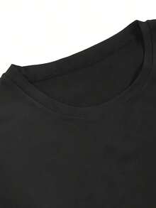 Women Round Neck T Shirt Tito's Handmade Vodka Logo Print Casual Wear For Everyday And Party Season 220g - màu đen - Xem 4