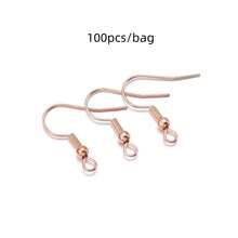 100/200pcs/Pack Iron Earring Hooks, Spring Earring Hooks With Beads, Minimalist Earring Findings, DIY Jewelry Making Earring Components - Ear Hooks - View 17