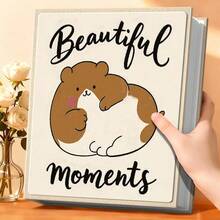 6-Inch Photo Album, Large Capacity 200 Pockets, Velvet Material, Suitable For Family, Wedding, Anniversary, Travel, Graduation, Ideal Gift - 1PC - View 2