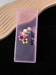 Nail Art Tool Storage Box, Nail File Holder, Nail Art Pen Storage Box, Gel Nail Brush Sponge Storage Box, Portable Rectangular Transparent Plastic Nail Art Supplies Storage Box, Nail Polish Bottle Display Box, Compact Travel Skincare Container, Nail Tools Not Included - Multicolor - View 6