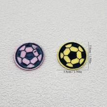6/12 Stücke Fußball Bügelbild Set in Mehrfarbig, Nähapplikation, gestickte Sport Aufkleber geeignet für Kleidung, Rucksäcke, DIY Basteleien - Fußball - Übersicht 5