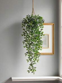 Artificial Hanging Ivy, Artificial Small Potted Plants, Suitable For DIY Floral Wall, Scene Arrangement, Living Room Bedroom Vase Decoration, Wedding Party Home Decor, Desktop Decoration. Deciduous In Autumn And Winter, Home Decor, Desktop Decoration, Rustic Style Decor, UV-Resistant Artificial Flowers For Outdoor Hanging Garden, Porch, Windowsill, Outdoor Decoration. - Green - View 4