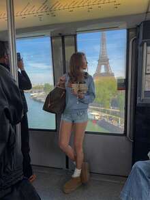 Retro sexy ausgewaschene Jeans-Shorts mit zwei Taschen, Lässig, Dating, Einzelparty-Outfit für den Sommer - Helle Waschung - Übersicht 3