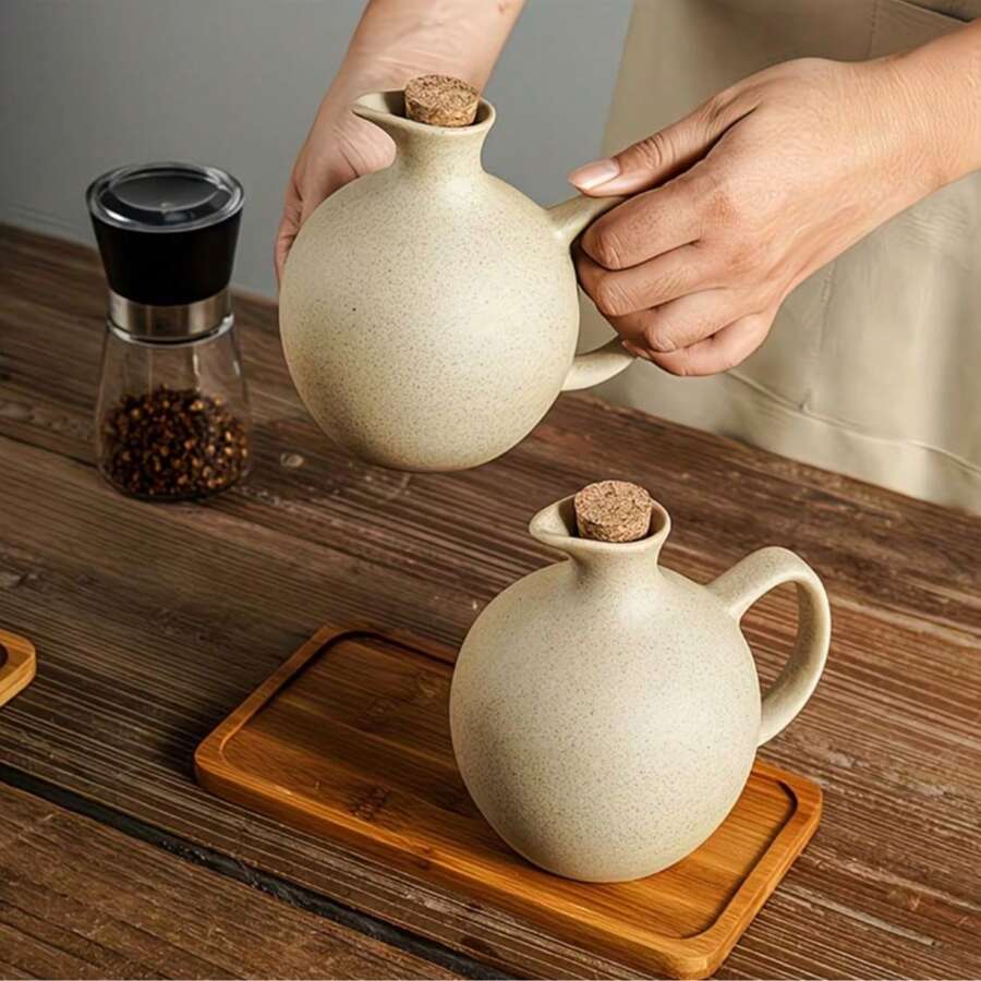 Quầy bar bằng gốm thô, nhà kiểu cổ điển, hũ giấm thương mại, lọ gia vị nửa nhà, lọ nước tương gia đình, đồ gốm Nhật Bản, hũ rượu kiểu Trung Quốc, hộp đựng dầu ăn. - Đồ đá - Xem 1