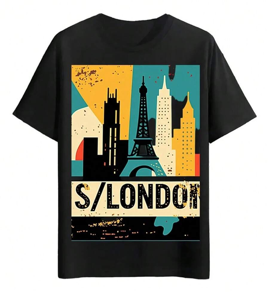 Playeras S/londres Ciudad Icónica - Negro - Ver 1