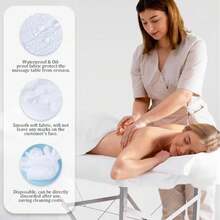 Ga trải giường dùng một lần, ga giường co giãn bền, ga giường SPA dùng một lần thoáng khí, làm từ vải không dệt màu trắng - Nhiều màu - Xem 6