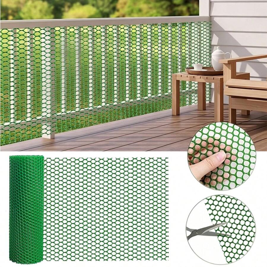 Outdoor Protective Netting, PC Plastic Mesh Fence, Multi-Functional Garden Fencing Net (Suitable For Pets And Poultry), Small Animal Protective Netting (Suitable For Rabbits, Chickens, Dogs), Snake-Proof Outdoor Protective Netting (Green)