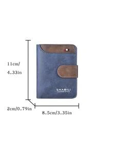 Neuer Retro Minimalistische Kartenhalter, Herren Großraum Multi-Kartenfächer Premium kompakte Bank- und Führerscheintasche - Blau - Übersicht 5