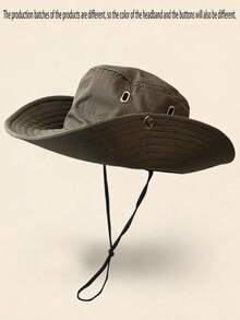 1pc/Set Western Cowboy Outdoor Breathable Wide Brim Sun Hat, Unisex Sun Protection Hat, Suitable For Hiking, Camping, Fishing, Mountaineering, Blocking UV Rays - Multicolor - View 6